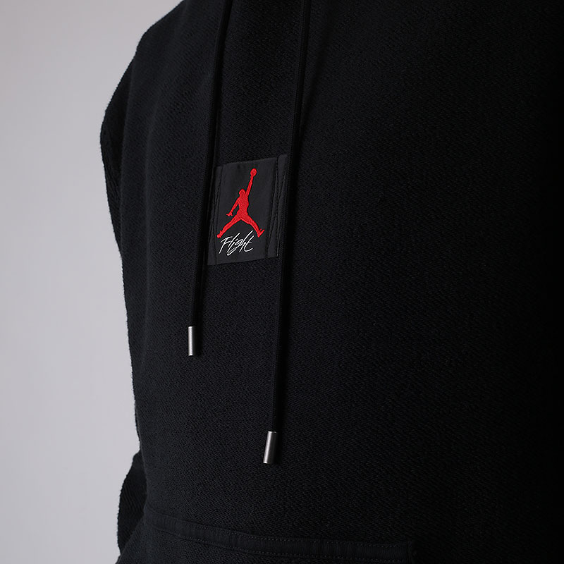 мужская черная толстовка Jordan Flight Pullover Hoodie CZ1205-010 - цена, описание, фото 4